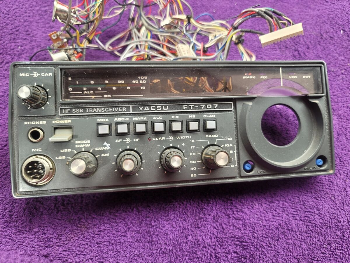 YAESU FRONT PANEL W/ CONTROLS KNOBS ETC FOR YAESU FT 707 HF YAESU FRONT PANEL W/ CONTROLS KNOBS ETC FOR YAESU FT 707 HF