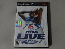 NBA Live 2001 Sony Playstation 2 PS2 Game Disc & Box Free Ship