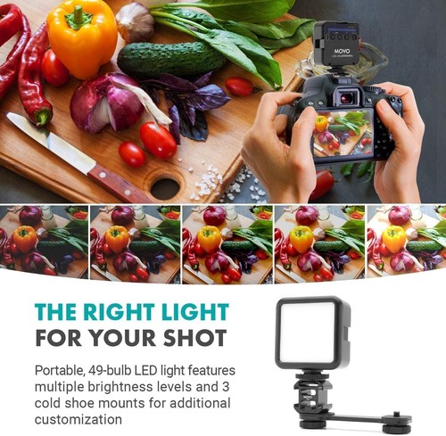 Movo iVlog1 Vlogging Kit for iPhone with Fullsize Tripod Shotgun Mic LED Light + - Picture 9 of 16