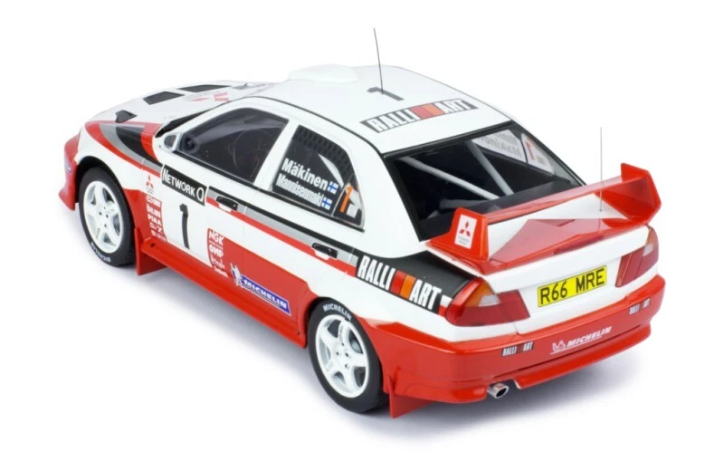 IXO Mitsubishi Lancer RS Evolution V #1 RAC 1998 T.Makinen 1/18 Scale Diecast - Image 3 of 4