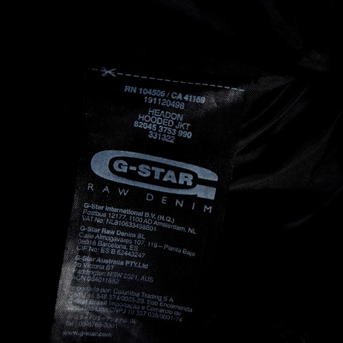 G-STAR HEADON HOODED Men Puffer Jacket Size M Insulated Hooded Black Nylon - Picture 5 of 12