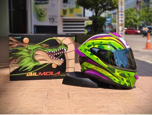 Motorcycle helmet Bilmola Rapid S Dragon Ball Z Cell Full Face  ECE R22.05 - Picture 8 of 9