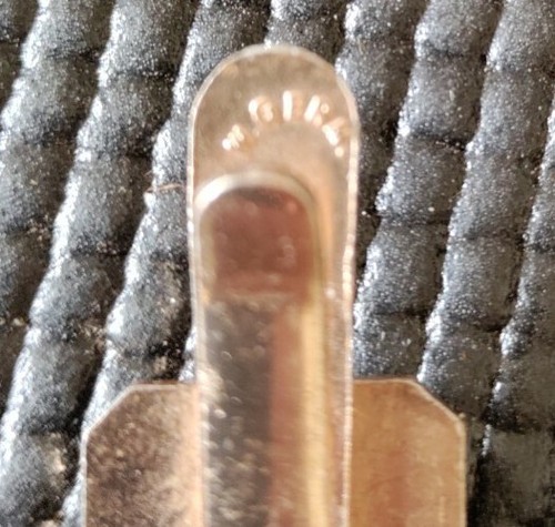 Vintage Gold Color Tie Bar Marked W. Germ.  West Germay - Picture 4 of 5