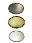 Western Oval Rope Edge Belt Buckle Plain Buckle fits 1-1/2" (38mm) Wide Strap