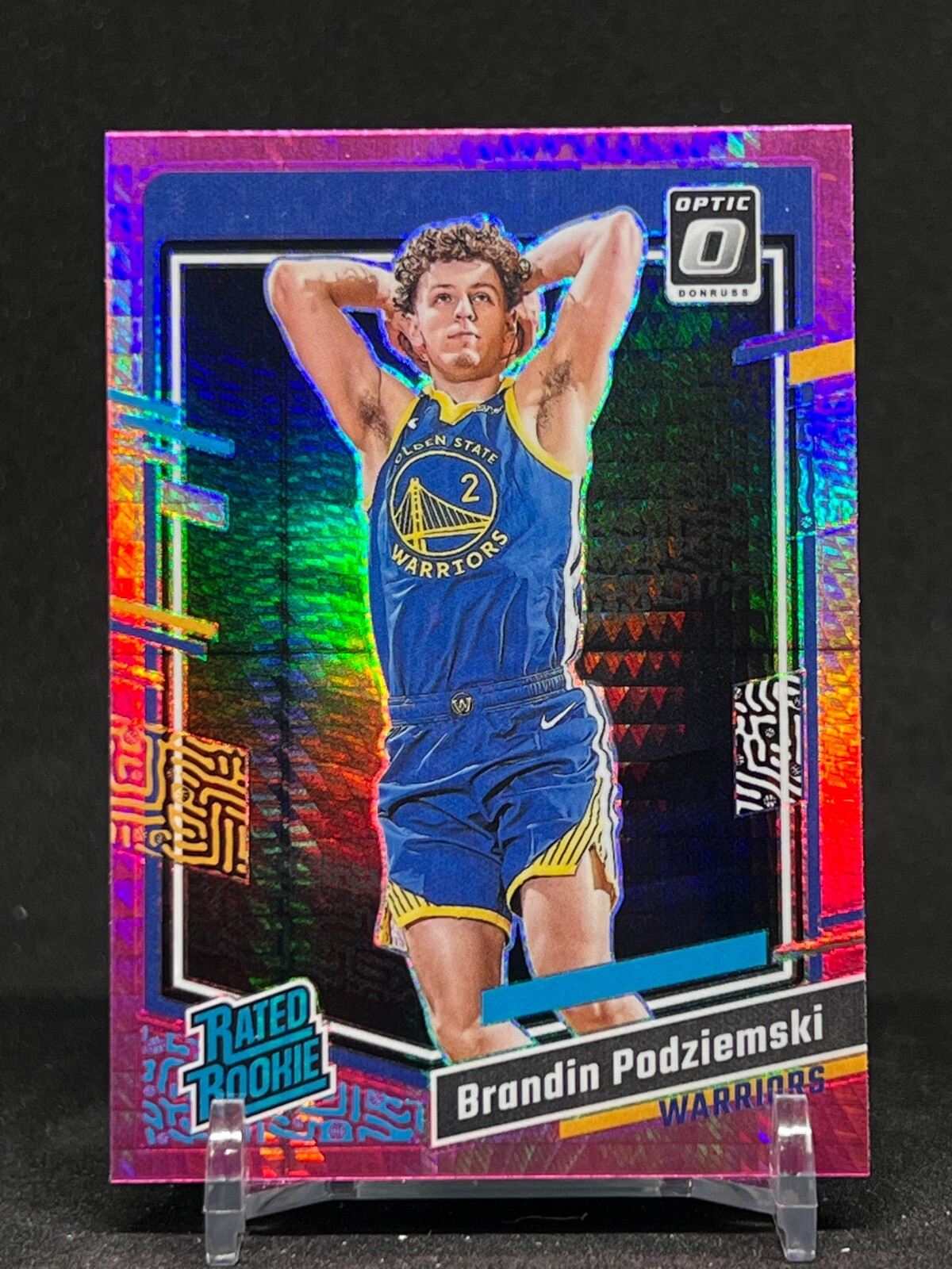 2023 Donruss Optic Brandin Podziemski # 203 Rated Rookie Hyper Pink Prizm