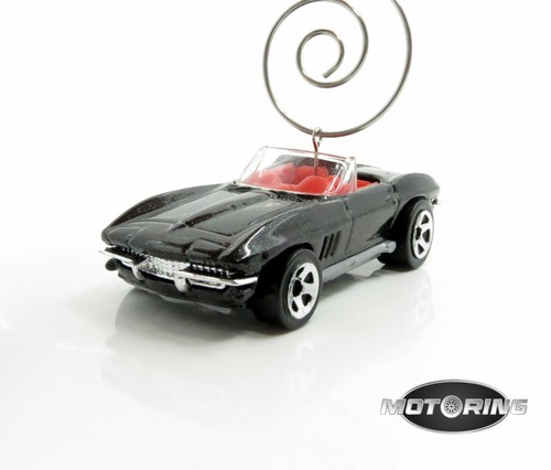 1965 '65 Chevy Corvette schwarz Cabrio Auto Weihnachtsbaum Ornament Druckguss - Bild 4 von 5