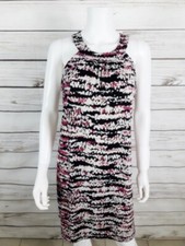 Attention Womens Sleeveless Shift Dress Size S Multicolor Stretch Knee Length 