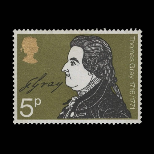 Great Britain 1971 (Variety) 5p Literary Anniversaries missing gold - Picture 2 of 2