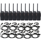 10pcs Retevis RT24 16 Kanäle Walkie Talkie+Headset VOX Schule Restaurant Hotel