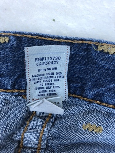 Pantaloni denim jeans da donna True Religion etichetta in pelle AUTENTICI tour mondiale taglia 29 - Foto 4 di 7
