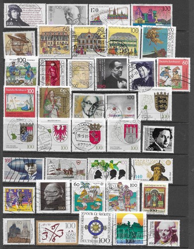 234 used German stamps 1991 - 1999 stamps (21)