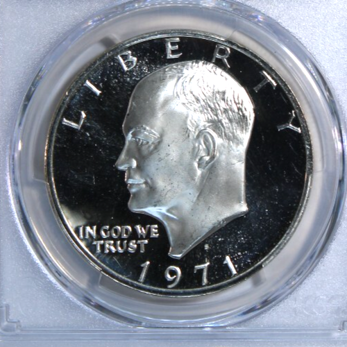 1971 S $1 Silver Ike Eisenhower Dollar Proof PCGS PR64 DCAM - Picture 3 of 8