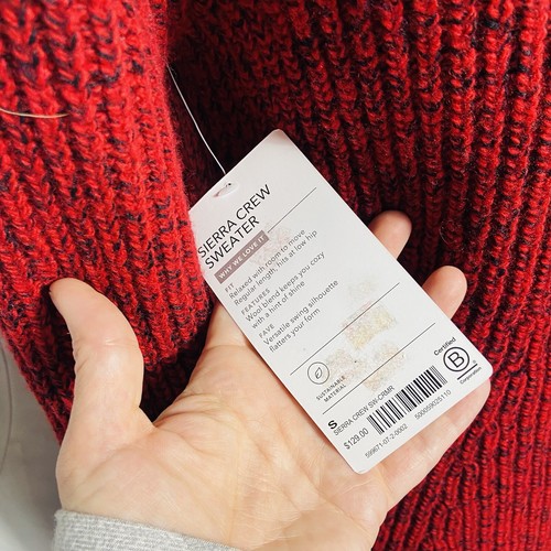 NEU Athleta Damen Small Red Sierra Rundhals Pullover Grobstrick Pullover - Bild 7 von 10