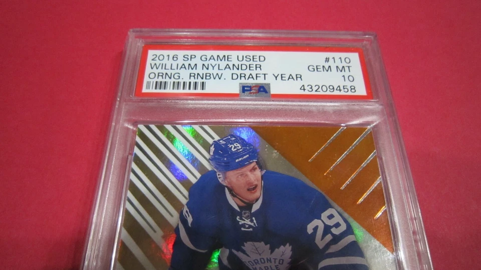 2016-17 UD SP GAME USED WILLIAM NYLANDER SP AUTHENTIC ROOKIES /114 psa 10 - Image 2 of 4