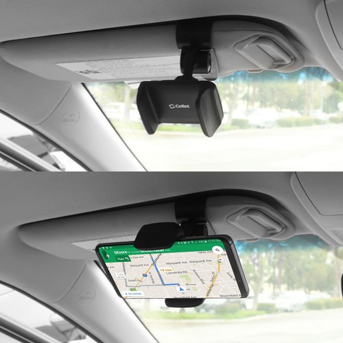 Cellet Sun Visor Clip Phone Mount Holder with 360 Degree Rotation - Picture 3 of 10