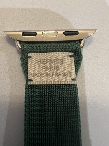 Apple Watch Hermès - 42mm Vert Moyen Torsade Doppio Tour - Foto 9 di 18