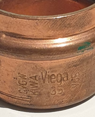 2 Stück: Viega RN 35 mm Prestabo Fitting Profipress Sanpress Kupfer Kappe - Bild 2 von 2