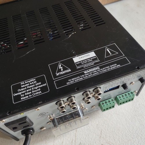 Atlas Sound AA35 Mixer Amplifier 8 ohm 25V 70V Intercom Paging Background Music - Picture 7 of 13