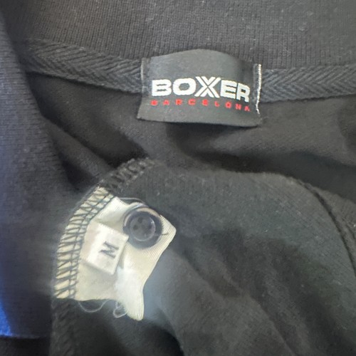 Boxer Barcelona Polo Medium Gently worn Cotton blend No fabric tag 20" armpit to - Picture 5 of 5