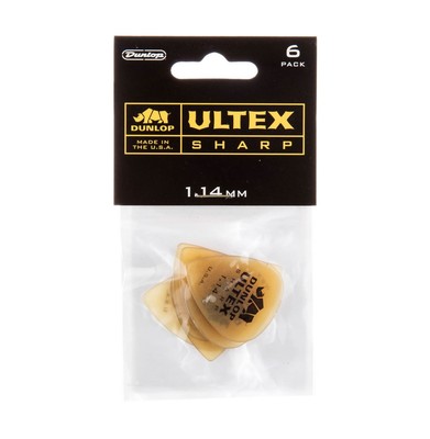Dunlop 433P1.14 Ultex Sharp Picks (1.14mm) 6 Pack with FREE  Shipping