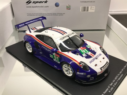 SPARK 18S392 PORSCHE 911 RSR LMGTE PRO 24H LE MANS 2018 #91 -1:18- GOOD IN BOX - Picture 17 of 17