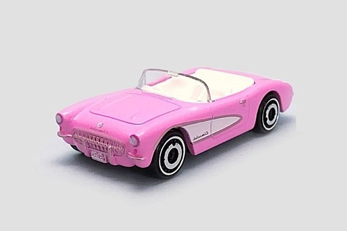 Hot Wheels 1956 Corvette Pink Convertible & GMC Gray Hummer Barbie The Movie NEW - Picture 4 of 20