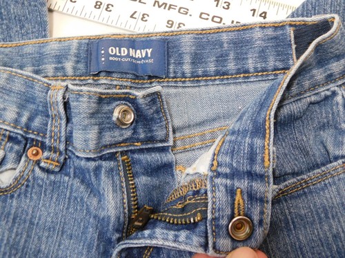 Old Navy Unisex Children's Straight Blue Jeans Size 8 Boot Cut - Picture 6 of 13