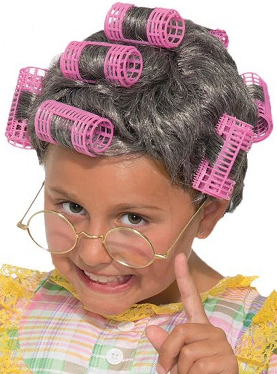 Grey wig top for toddler