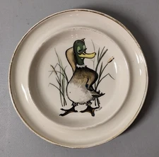 Vintage Mallard by Mermade Delano Studios 1962 Hand Colored 7.25" Dish