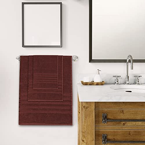 27x54 Absorbent &Soft Cotton Hand & Face Shower Towel Set Spa Bathroom Towel Set - Picture 26 of 67
