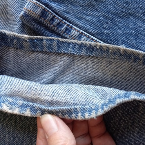 Jeans uomo Levi Strauss 505 blu denim taglia 33 x 25 effetto invecchiato C2 - Foto 7 di 12