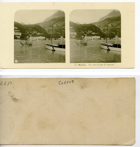 France French Riviera Menton Garavan Bay Old Stereoview Photo NPG 1900 - Picture 3 of 3