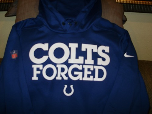 NFL Indianapolis Colts Nike Therma-Fit Sideline Pullover Hoodie Jacket Men's XL