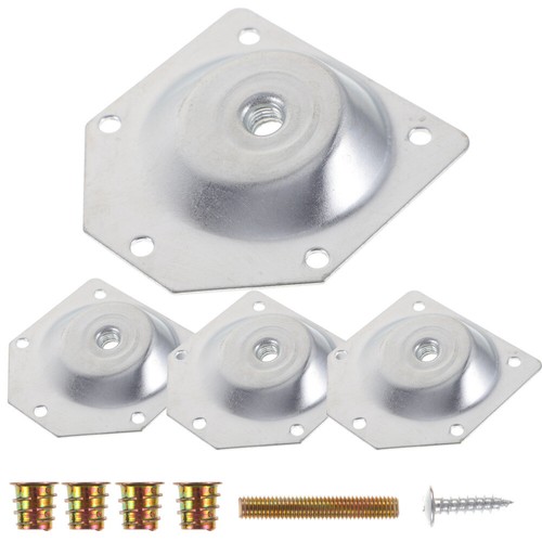 4pcs Angled Legs Fixing Plate Bracket Furniture Table Feet Set Screws for Solid - Picture 2 of 12