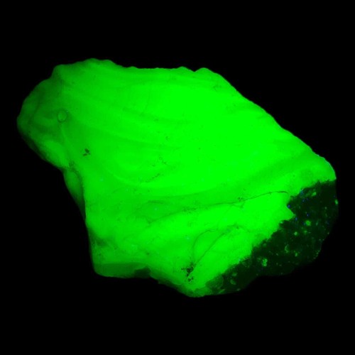 Custard Jadeite Garden Glass Rock Splattered Base Glowing Glass Slag #4GX82