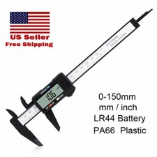 2-PACK Digital Caliper Electronic Gauge Carbon Fiber Vernier Micrometer