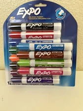 EXPO 12Count   Low-Odor Dry Erase Markers  Chisel Tip  Assorted Colors