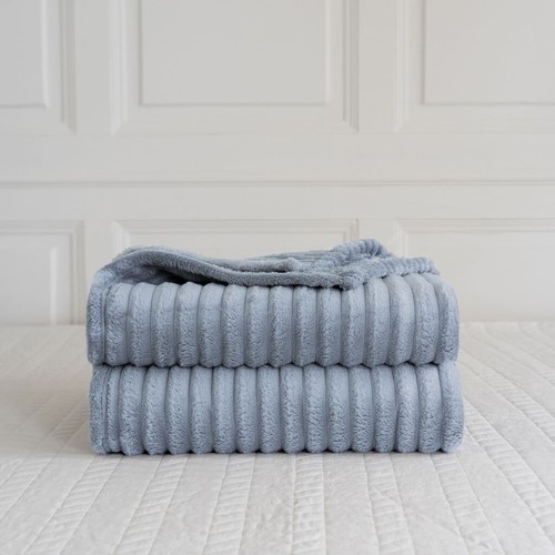 Chunky Cord Throws Ribbed Blankets Warm Cozy Fleece Sofa Bed Travel Throw Overs - Picture 25 of 25