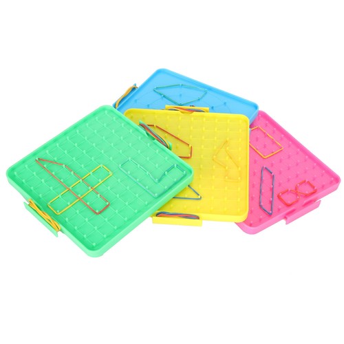 4Pcs Nail Board Toy Color Pegboard Rubber Band Set Handson Ability Training - Picture 10 of 12