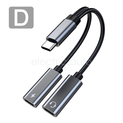 2 in 1 Adapter Type C to 3.5mm/Type C Dual Audio Charger Splitter Headphone Jack - Picture 28 of 28