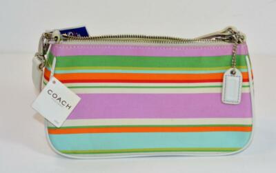(RARE) Coach Multicolored ミニ バッグ F10802 NWT $128 Authentic Coach M0669-F10802 multi-color striped