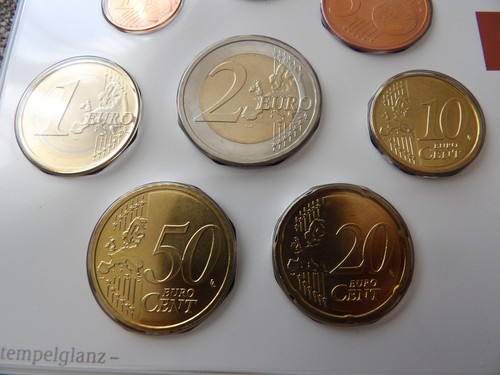 Germany 2012 BU sets 44 coins 1 cent - 2 euro + 2 euro 5 sets ADFGJ - Picture 19 of 19