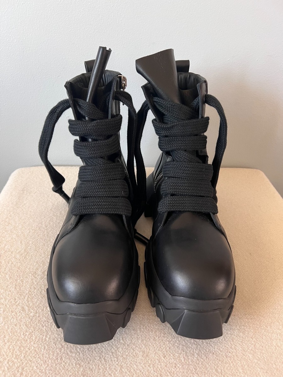 Rick Owens Jumbo Lace Bozo Tractor Boots - Size 45 - Black Rick Owens Jumbo Lace Bozo Tractor Boots - Size 45 - Black
