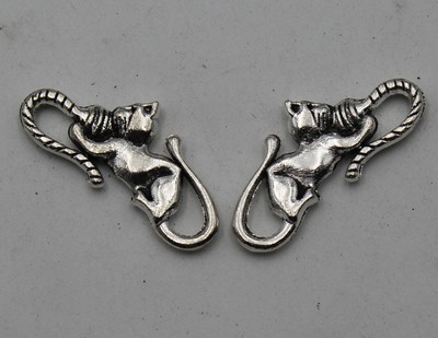 20//50pcs Retro style cat Charm Pendant DIY Jewellery crafts 26x11mm