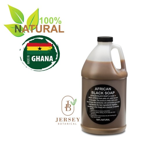 Liquid African Black Soap 100% Pure Natural Raw Organic Face Body Bath Acne Wash - Zdjęcie 11 z 12