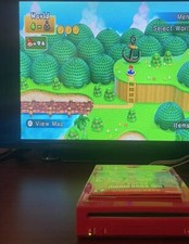 Red Nintendo Wii Console w/Cords Gamecube Compatible Special Edition RVL001
