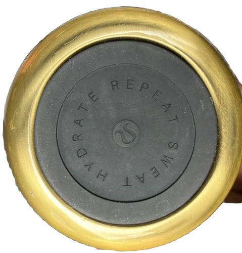 Lululemon Stay Hot Keep Cold Botella de Agua Inoxidable Usada Oro Cepillado - Imagen 4 de 8