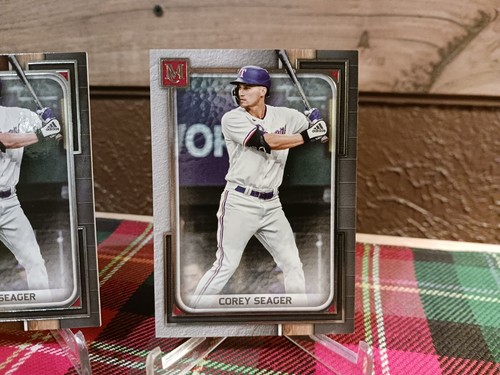 2023 Topps Museum Sammlung Corey Seager Kupfer & 2x Base Rangers - Bild 6 von 6