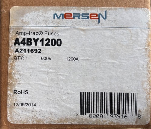 Ferraz Shawmut A4BY1200 Fuse 1200 Amp 600VAC Class L Form 480 Current Limiting - Picture 7 of 7