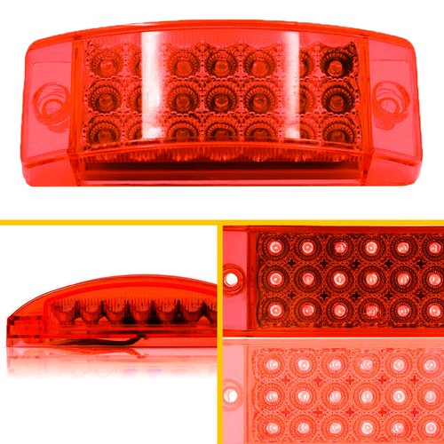 21-LED Red Clearance Side Lights Truck Marker Trailer Signal Turn Light pair 2x - Picture 5 of 12